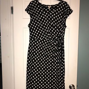Talbots Black and White Polka Dot Dress